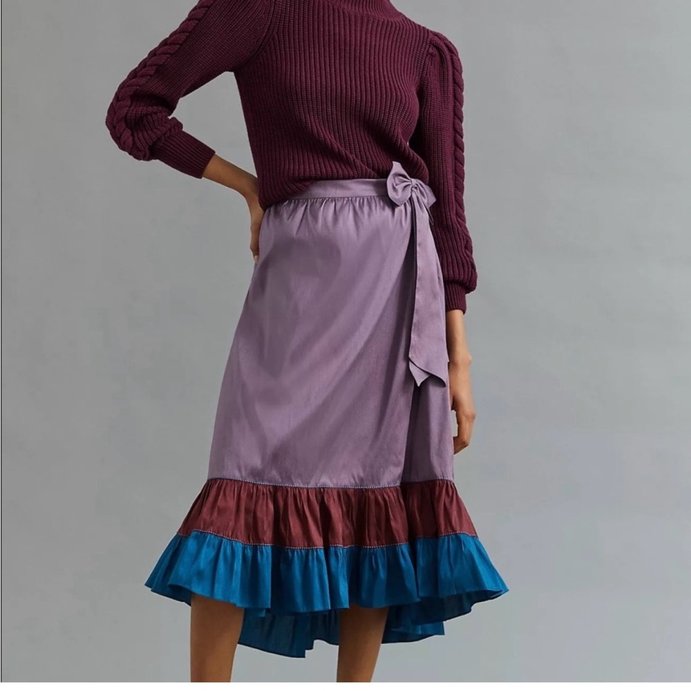 Anthropologie sachin & Babi color blocked Mindi skirt sz 4